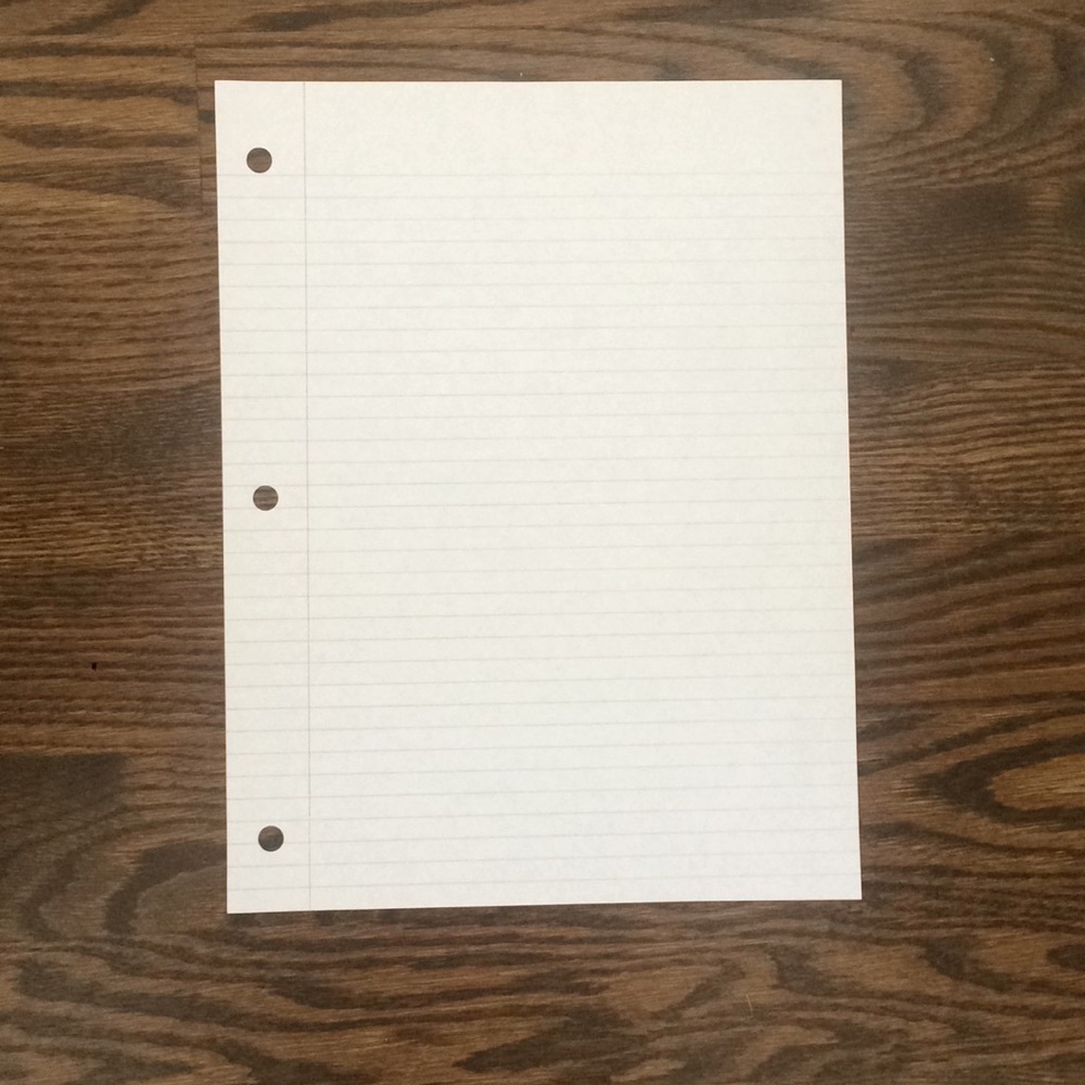 One of a kind lined paper